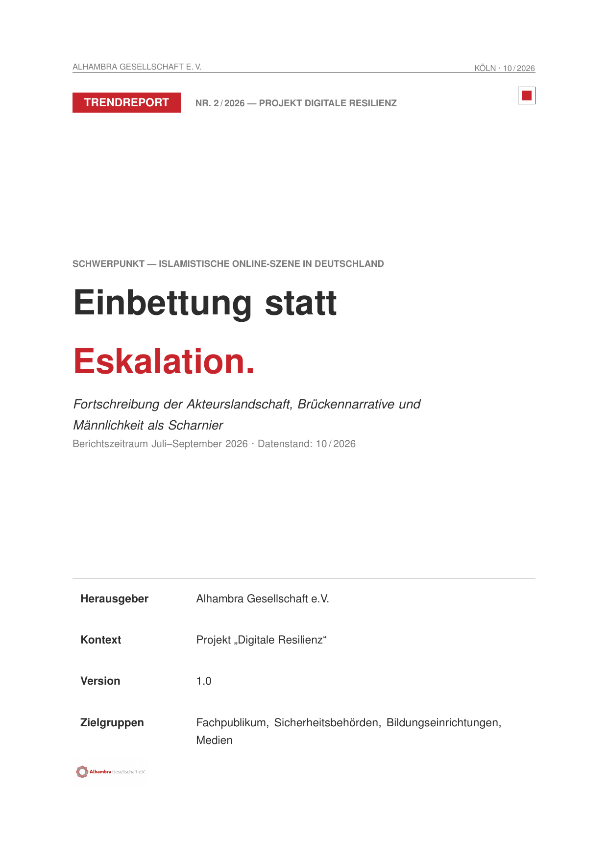 Titelseite Trendreport Nr. 2/2026